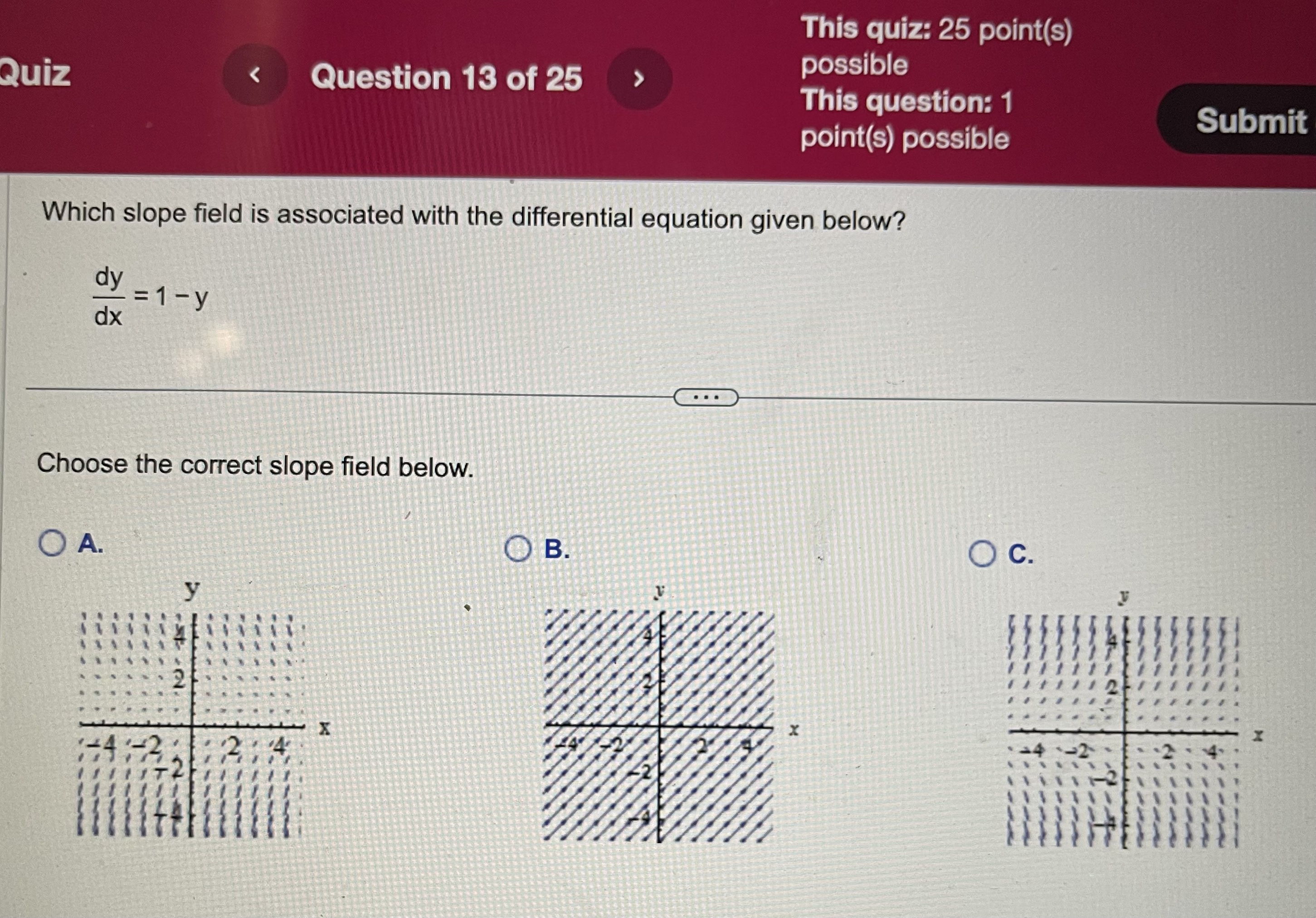 Quiz Question 13 of 25 This quiz: 25 point(s) possible This question: