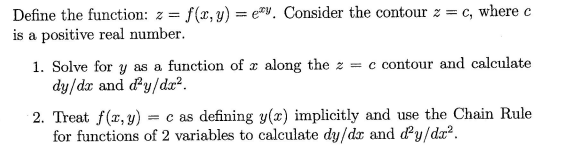 contour z = c, where c is a positive real number. 1.