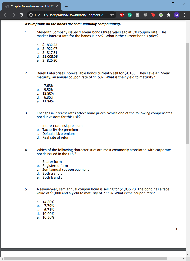  Need help with these problems Chapter 6- PostAssessment_NEW x X +