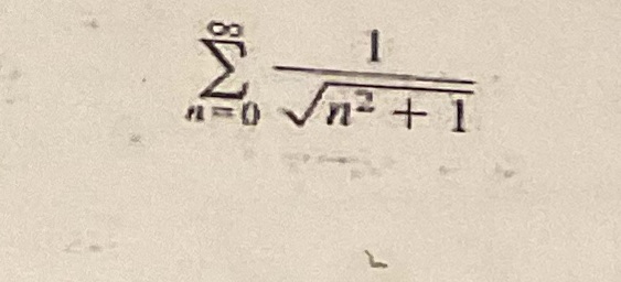  Use limit comparison test to determine the convergence or divergence. Justify