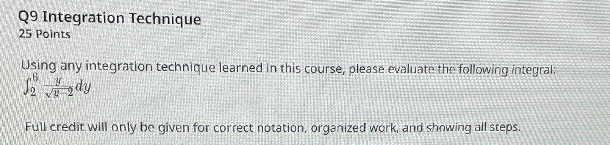 in this course, please evaluate the following integral: 12 Wu zdy Full