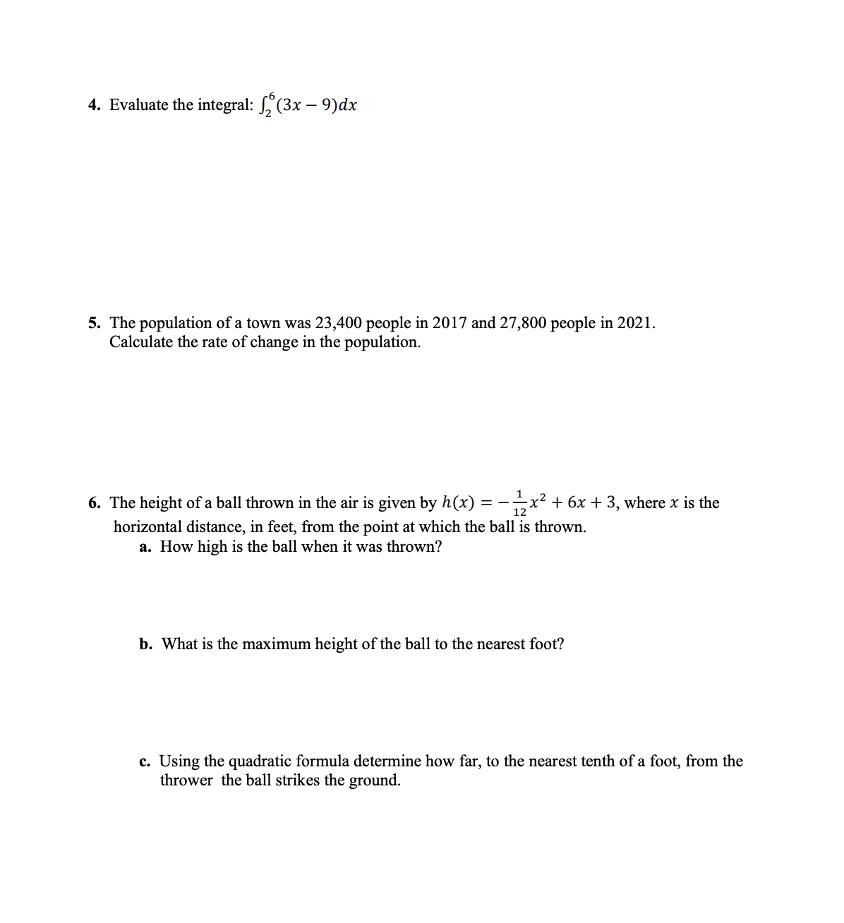 must show your handwritten work for all of these and clearly identify