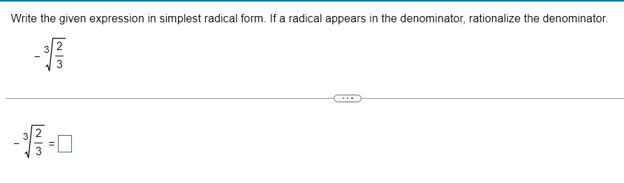 expression in simplest radical form. 5 1 1532 5 t a '