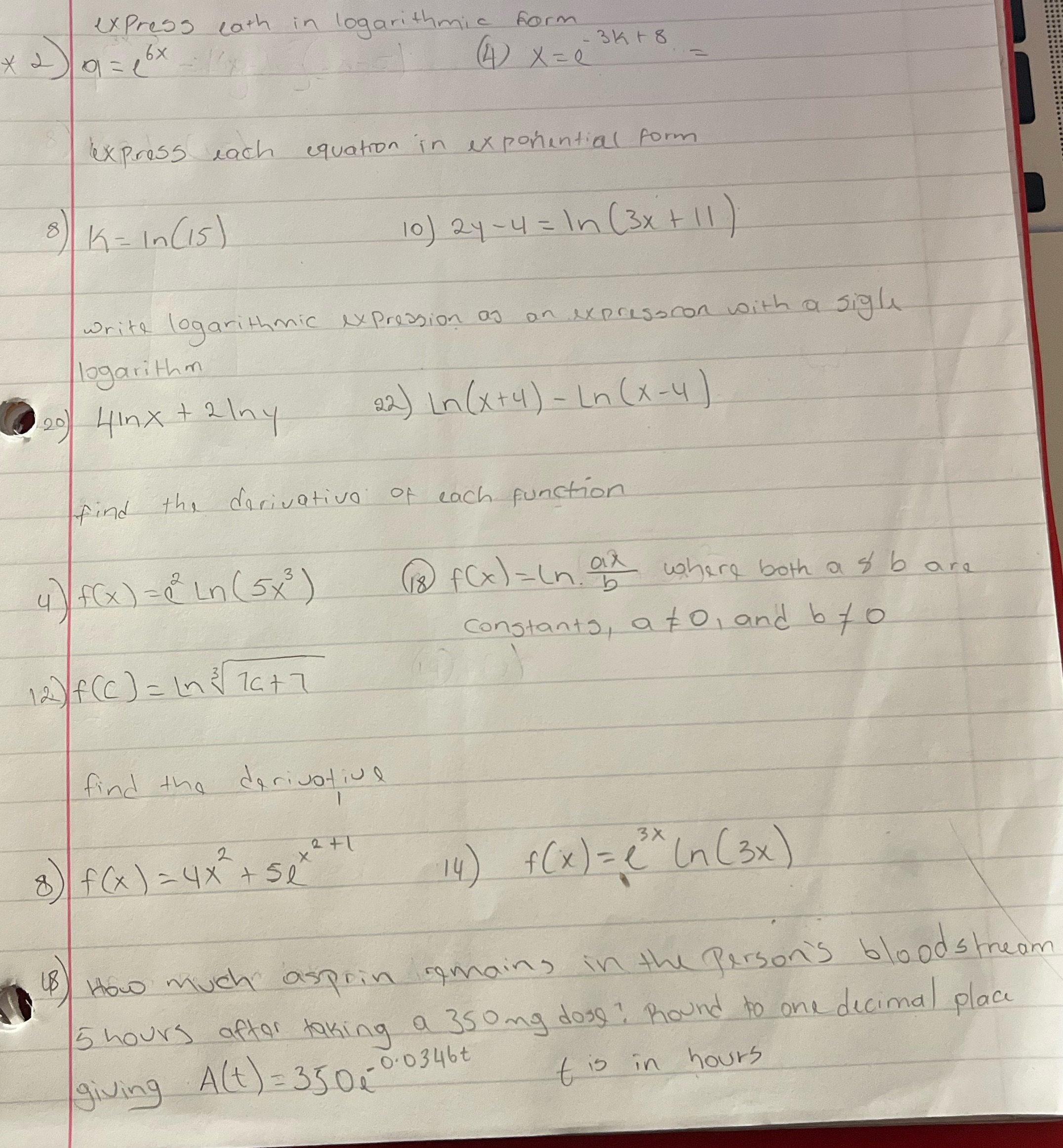 ) 191 = 1 6X ( 4) * = 0 3k +