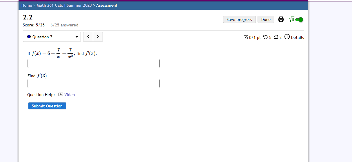 5 G 2 G) Details If x) = 2 + 5:: 52:2,