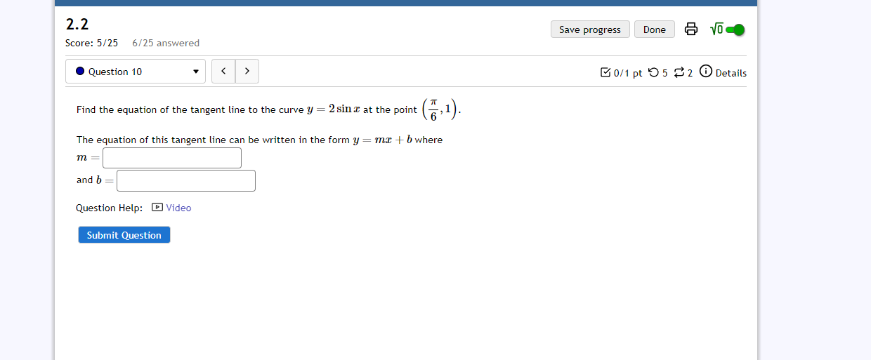 nd 113). :] Question Help: E] Video 2.2 Progresssaved Done a \"'5'
