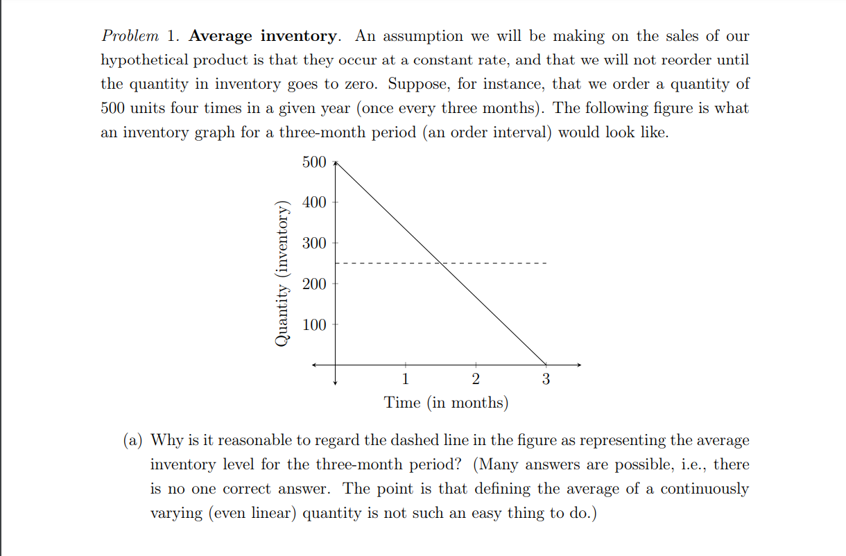 the sales of our hypothetical product is that they occur at a