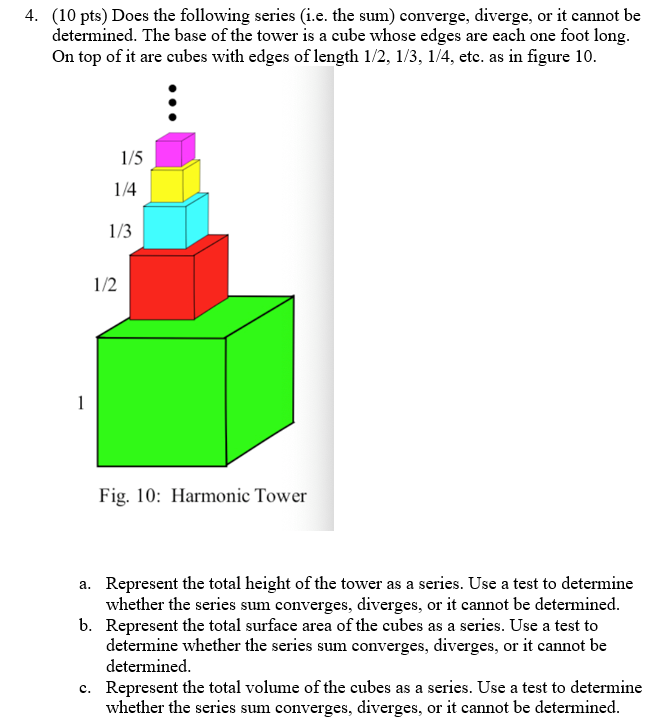 4. (10 pts) Does the following series (i.e. the sum) converge, diverge,