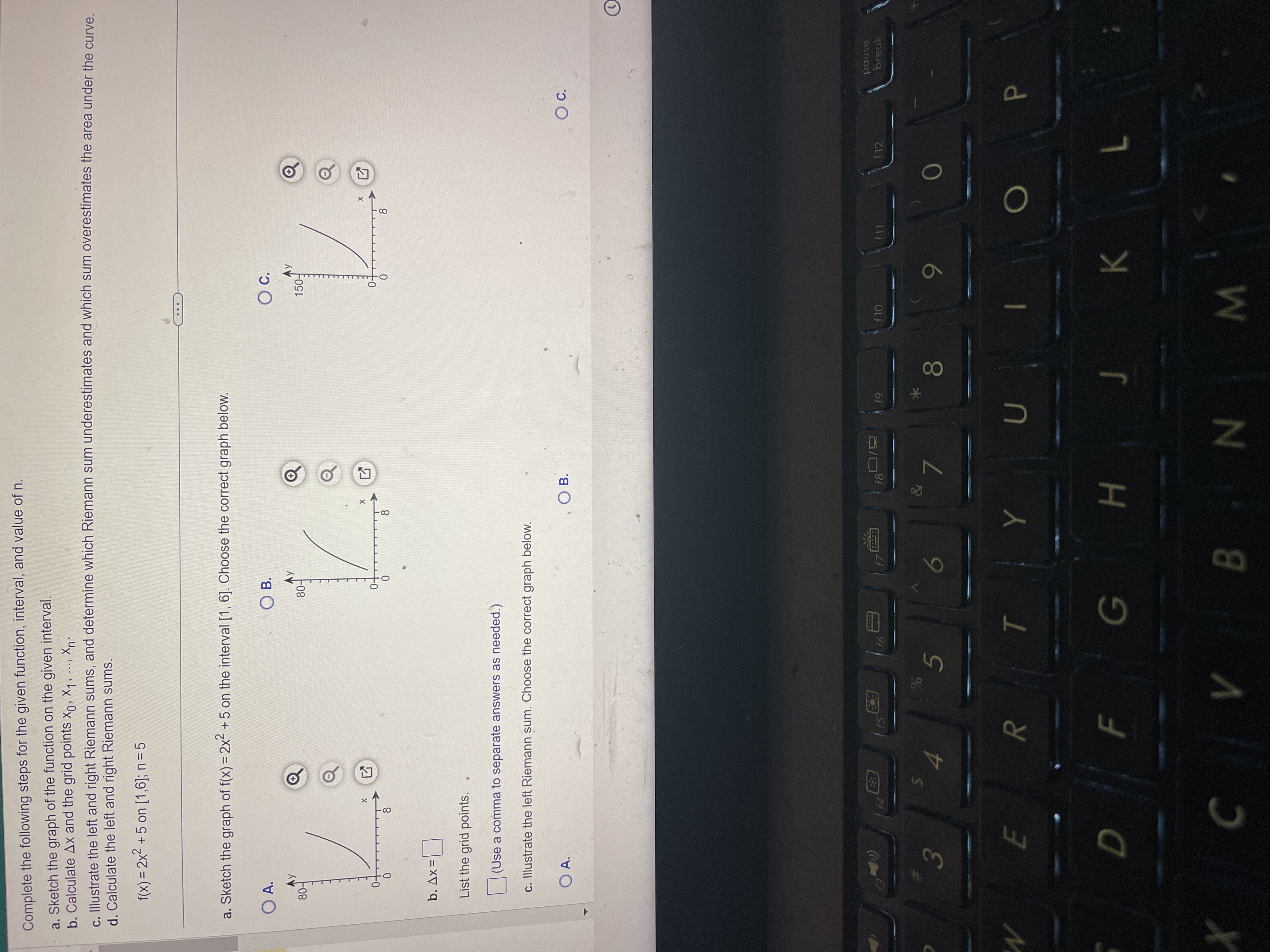 of n. a. Sketch the graph of the function on the given