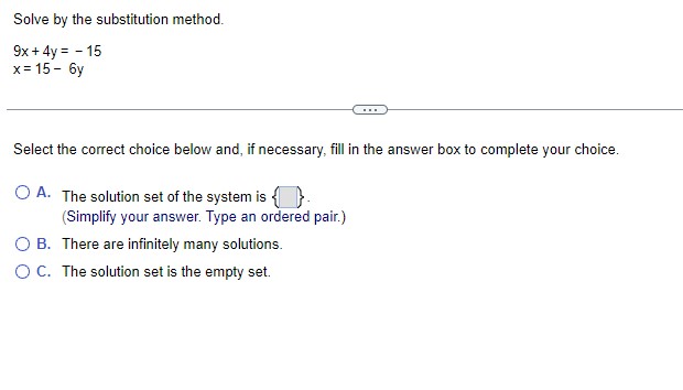 answer box to complete your choice. O A. The solution set of