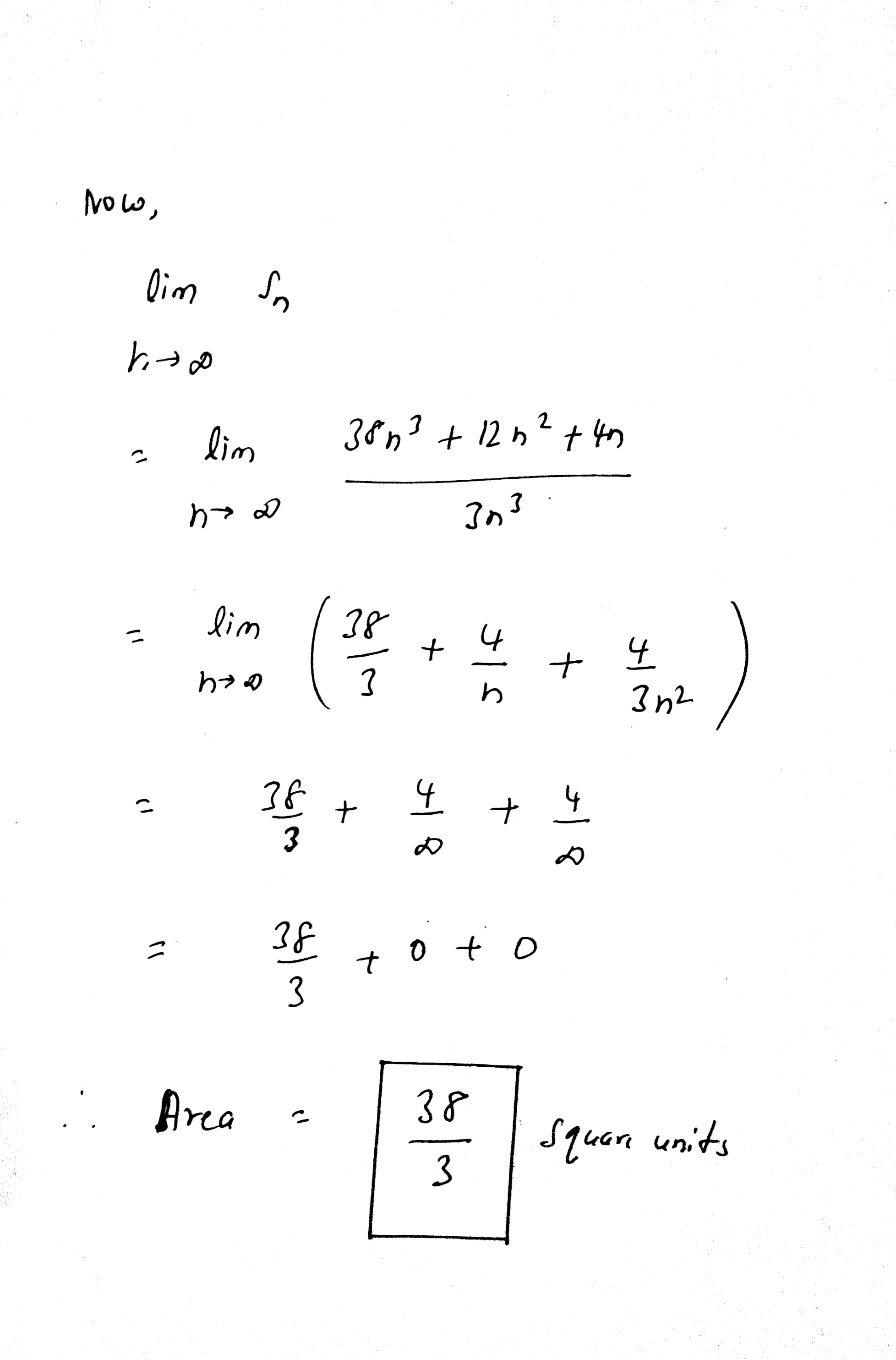 using the right-hand endpoint for each ck. Then take a limit of