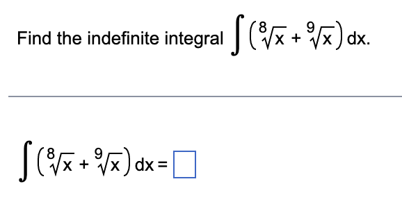 Find the indefinite integral + 6 ) dx.
