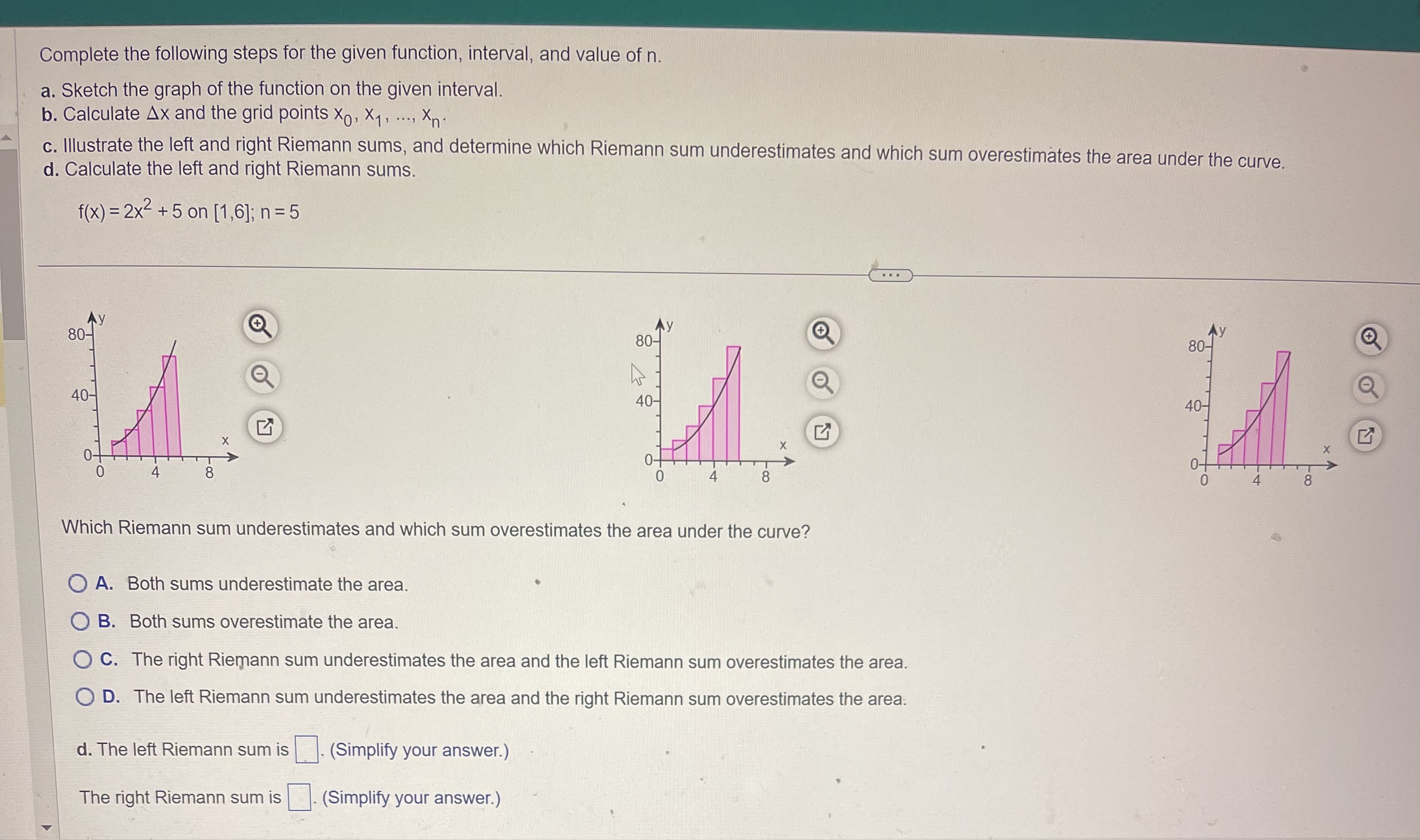  Complete the following steps for the given function, interval, and value