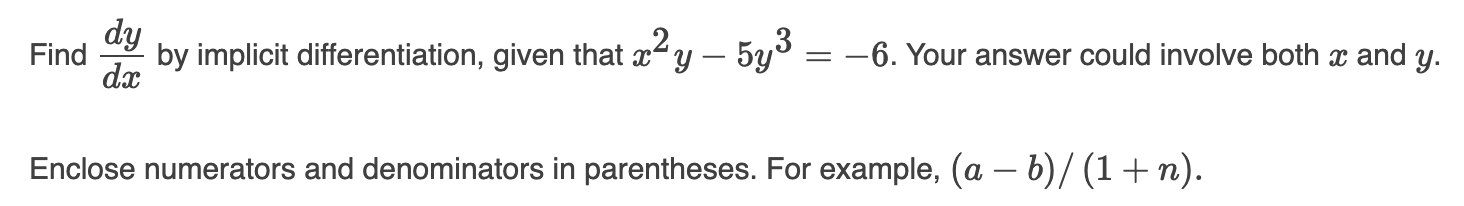 Find % by implicit differentiation, given that :1: 2 3_ y