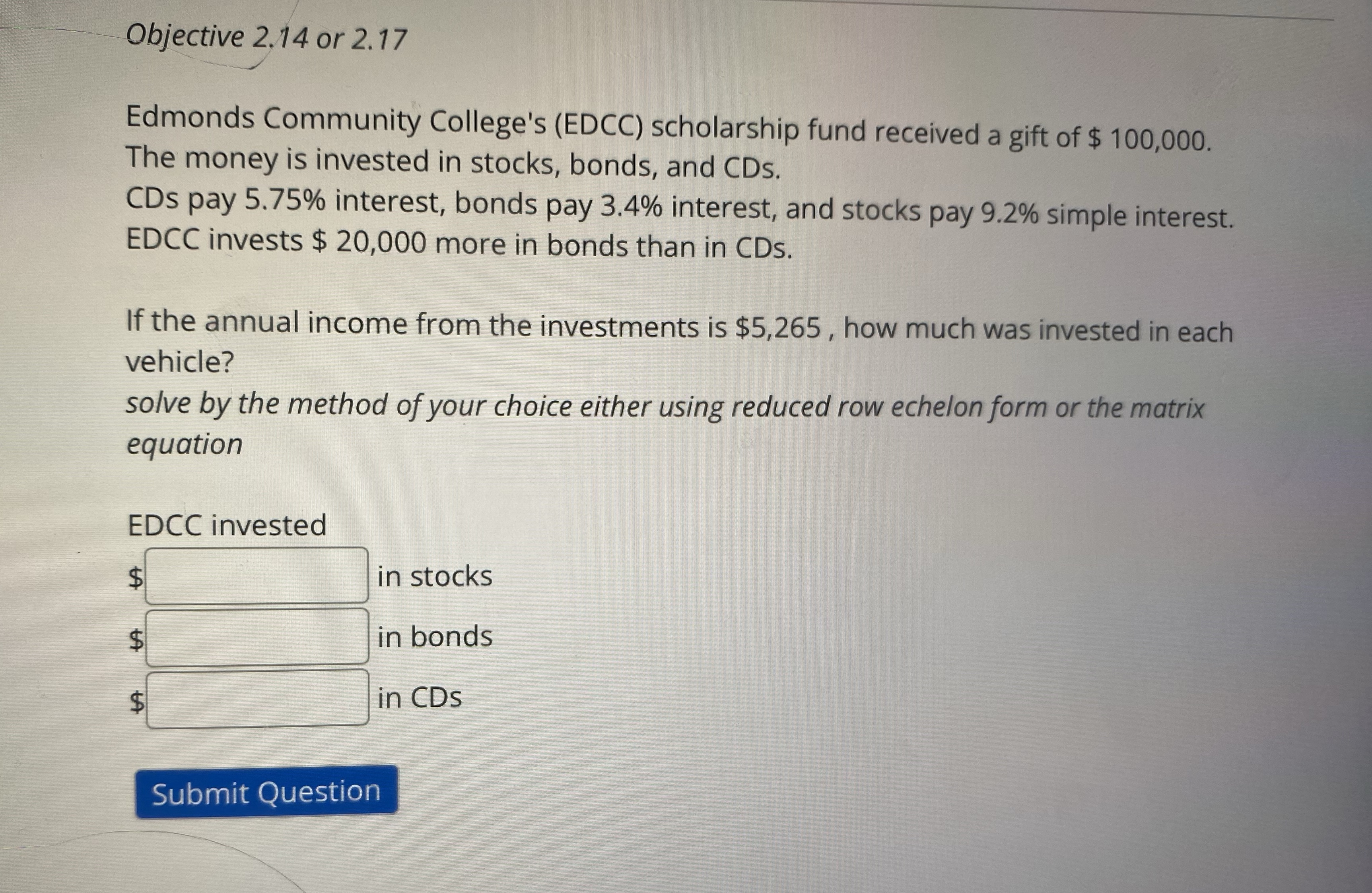  Can you help me answer this Objective 2.14 or 2.17 Edmonds