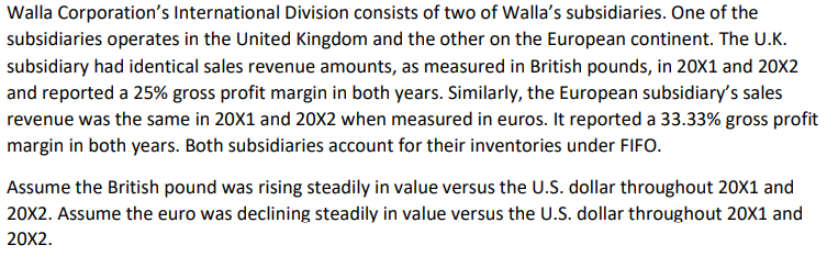 Walla Corporation's International Division consists of two of Walla's subsidiaries. One of