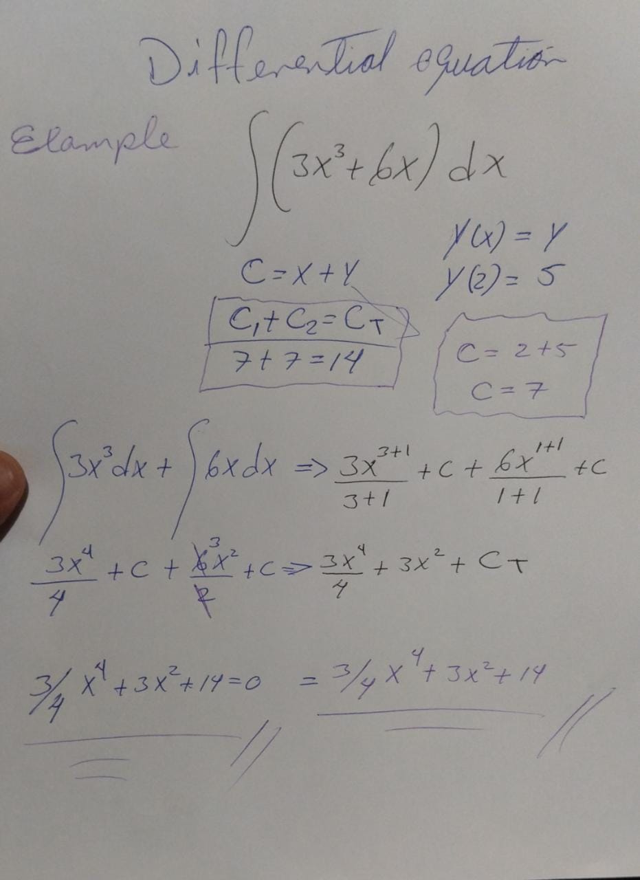  Differential equationExample Differential equation Example 3 x 3 +6x / dx