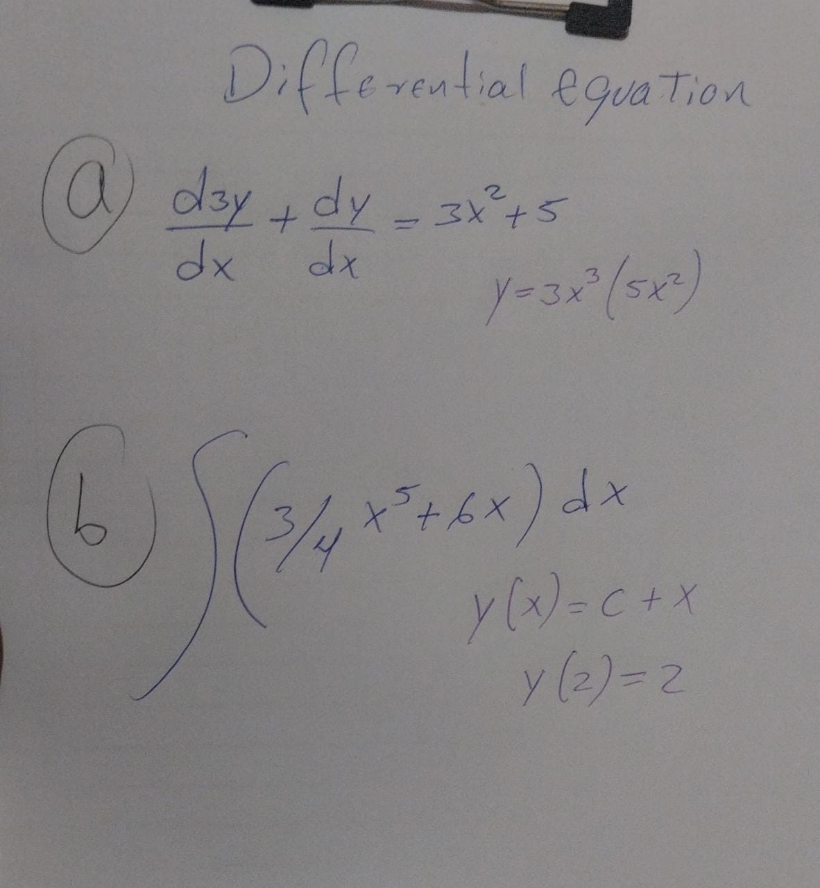 = 7 3 x dx + ) 6xdx => 3x 3 +