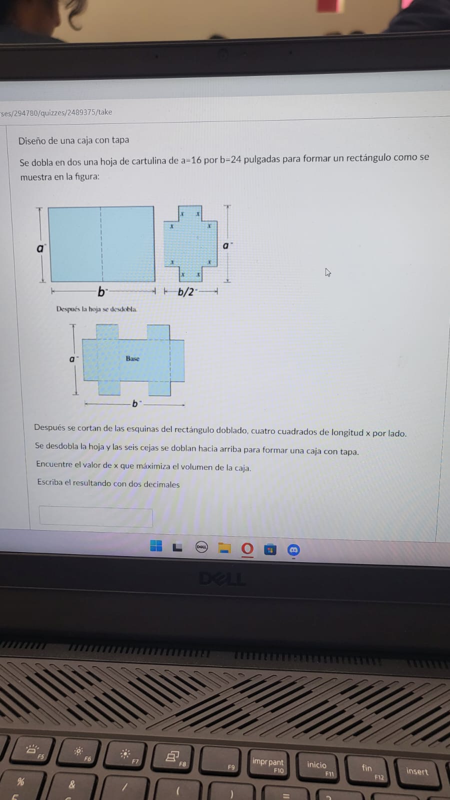 -sesj294780/quizzes/2489375/take Diseho de una caja con tapa Se dobla en dos una