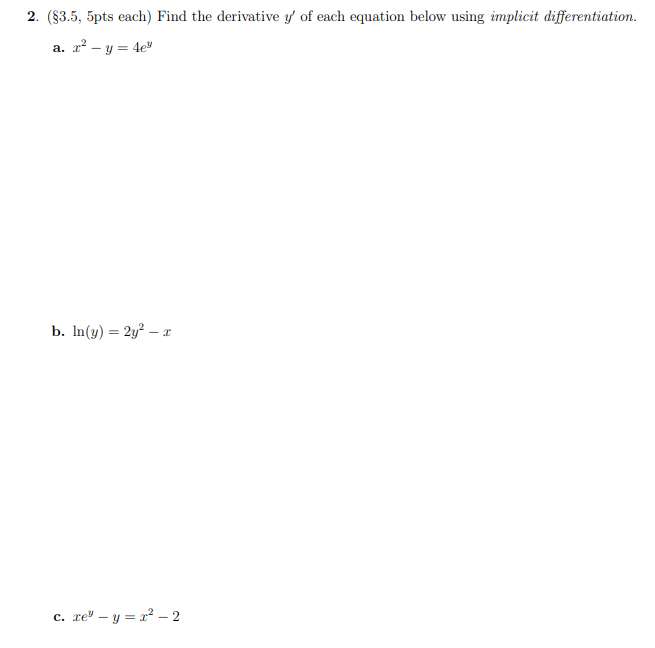 1 whose graph is shown below. a. (10pts) Find the derivative y'