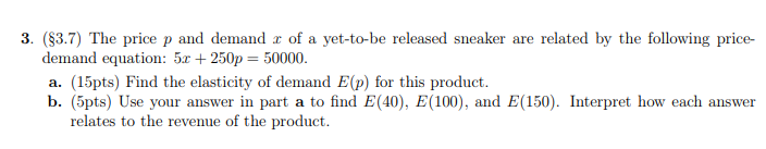 of the equation above using implicit differentiation. b. (5pts) Use your answer