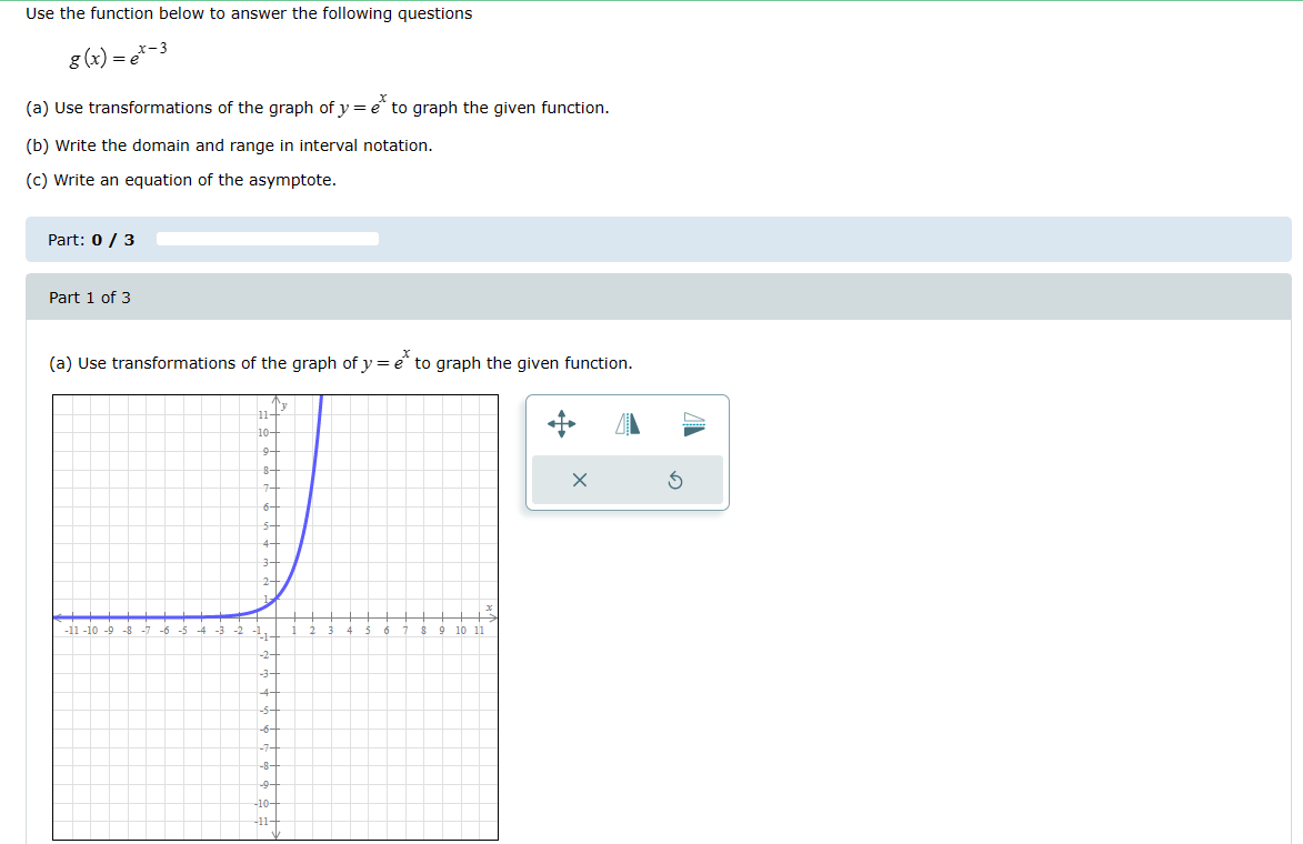 graph the given function. (h) Write the domain and range in interval