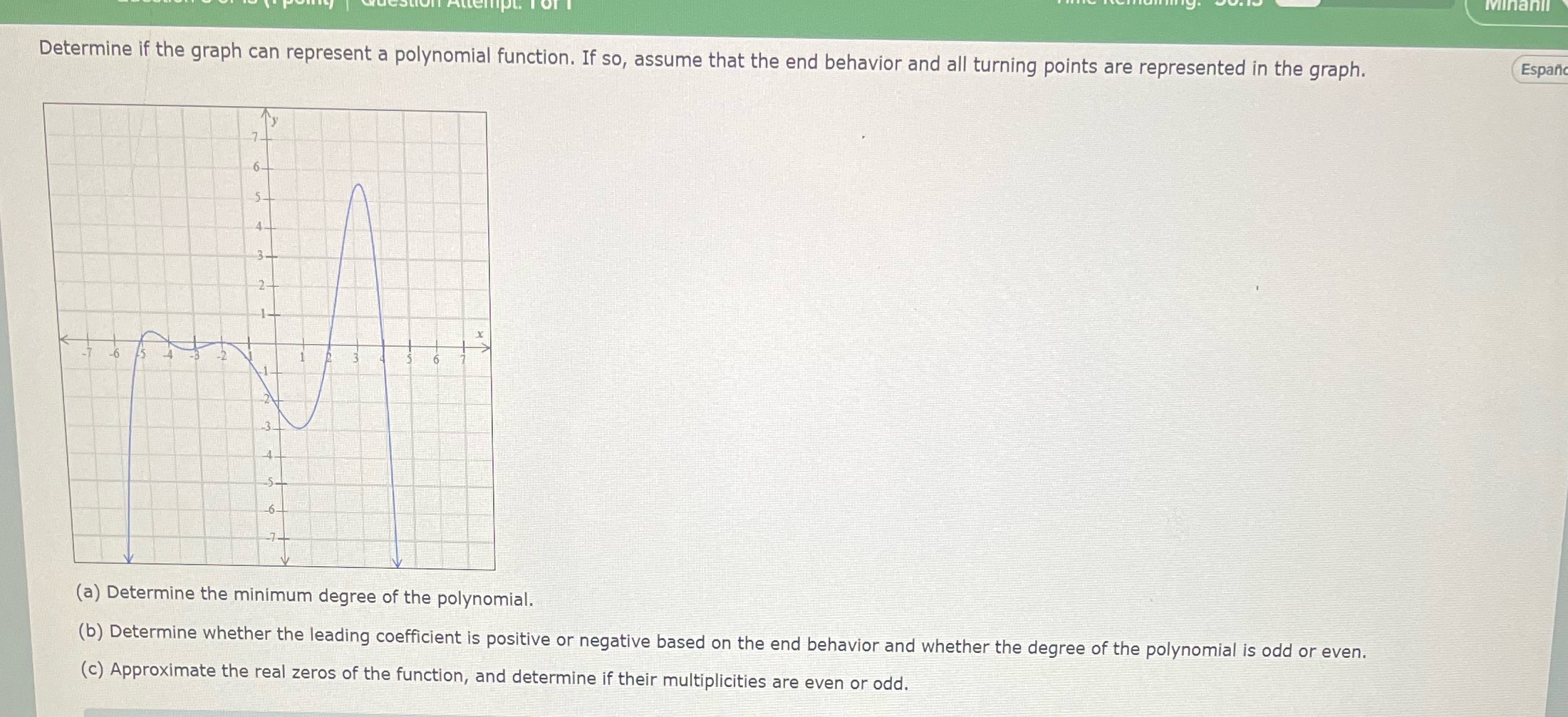 so, assume that the end behavior and all turning points are represented
