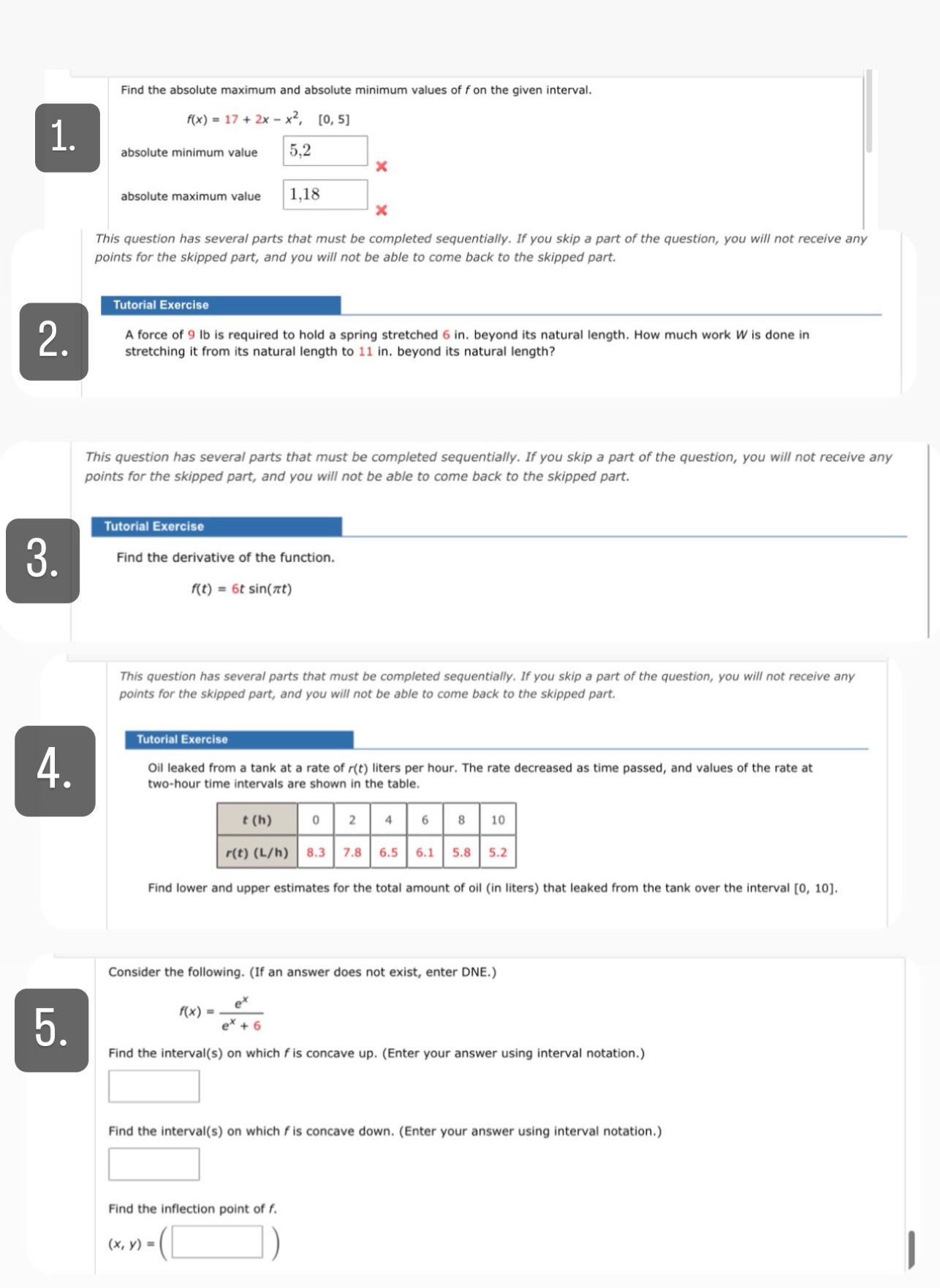 5 questions , please answer all in steps for the (tutorial