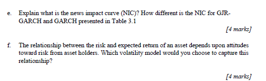 by step. Thank you Question 3 Figure 3.1 shows the daily returns