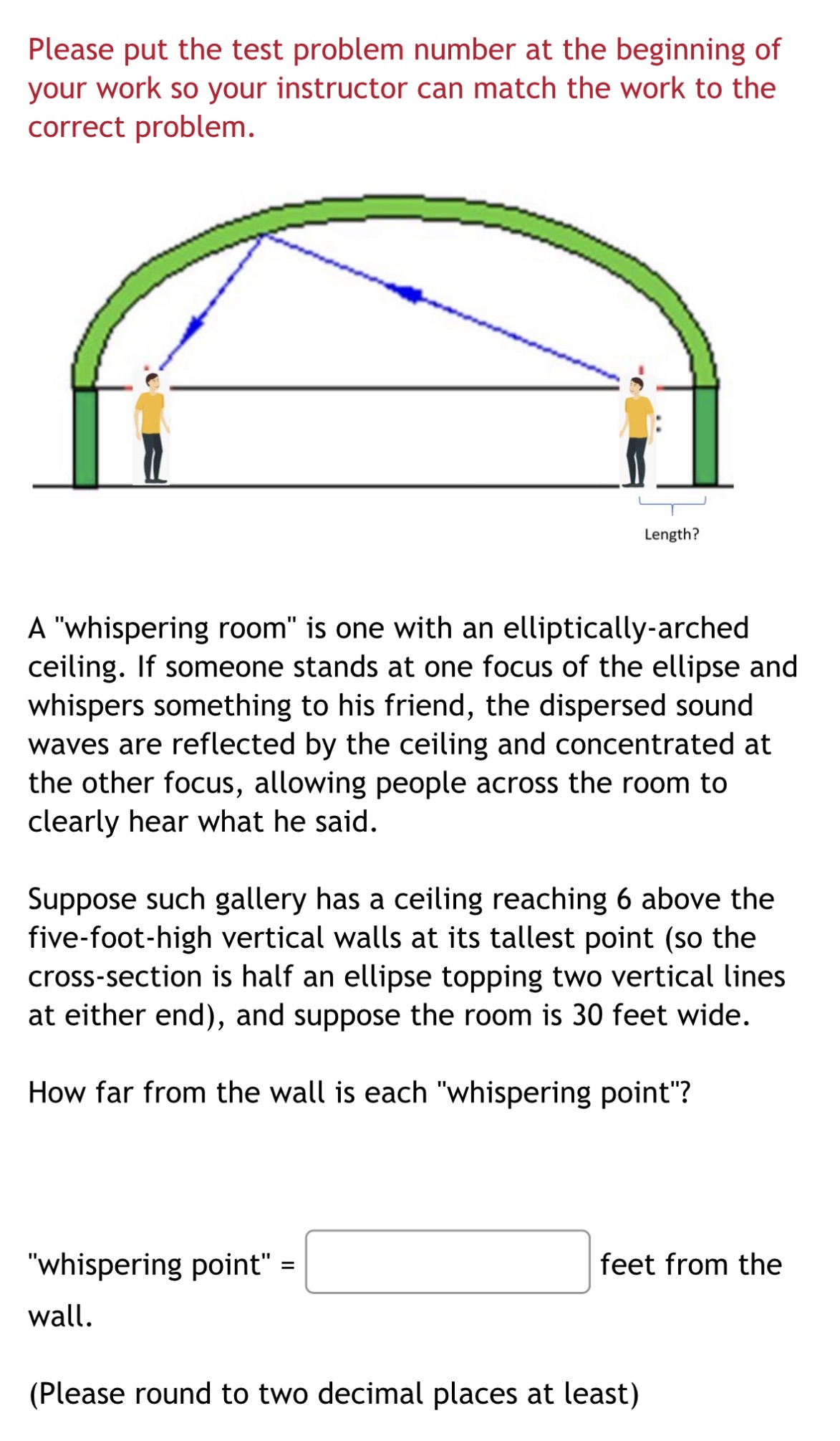 beginning of your work so your instructor can match the work to