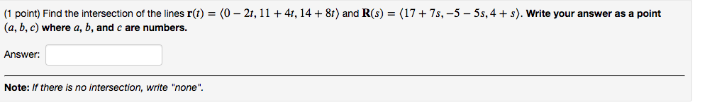 S(-7, 1, -1).(1 point) Find the distance of the point (2, 5,