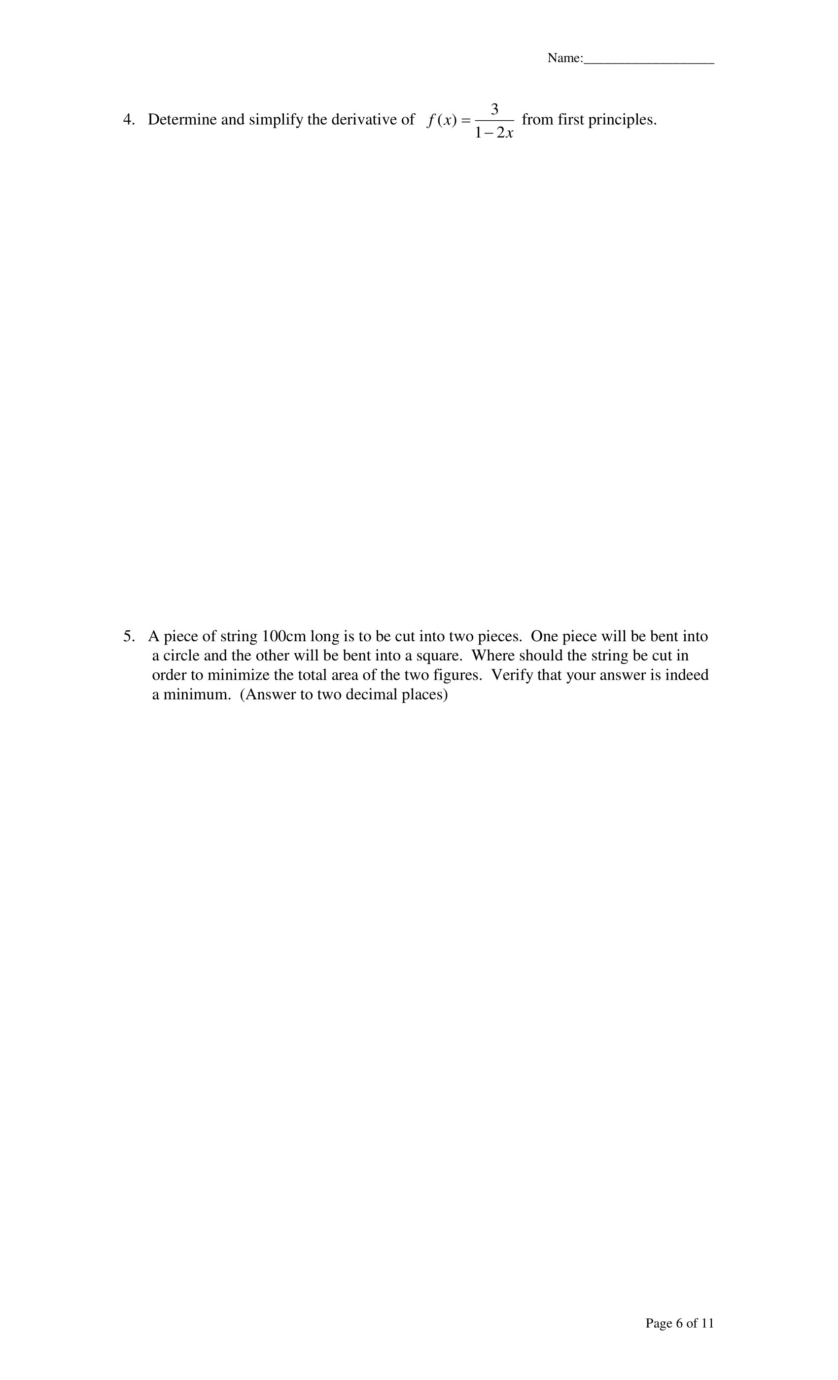 in the spaces provided. 1. Determine the following limit exactly. Show all