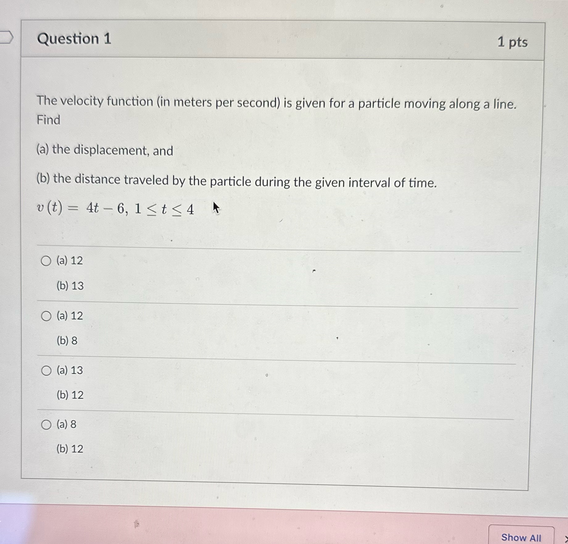 second) is given for a particle moving along a line. Find (a)