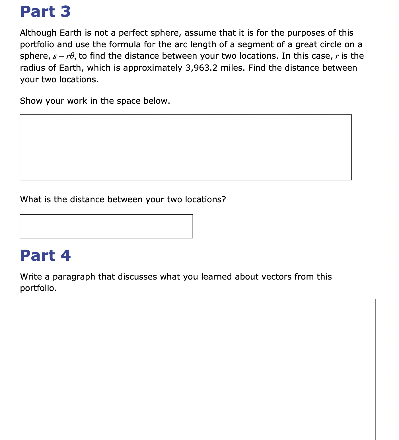 points on Earth, you must take into the account the curvature of