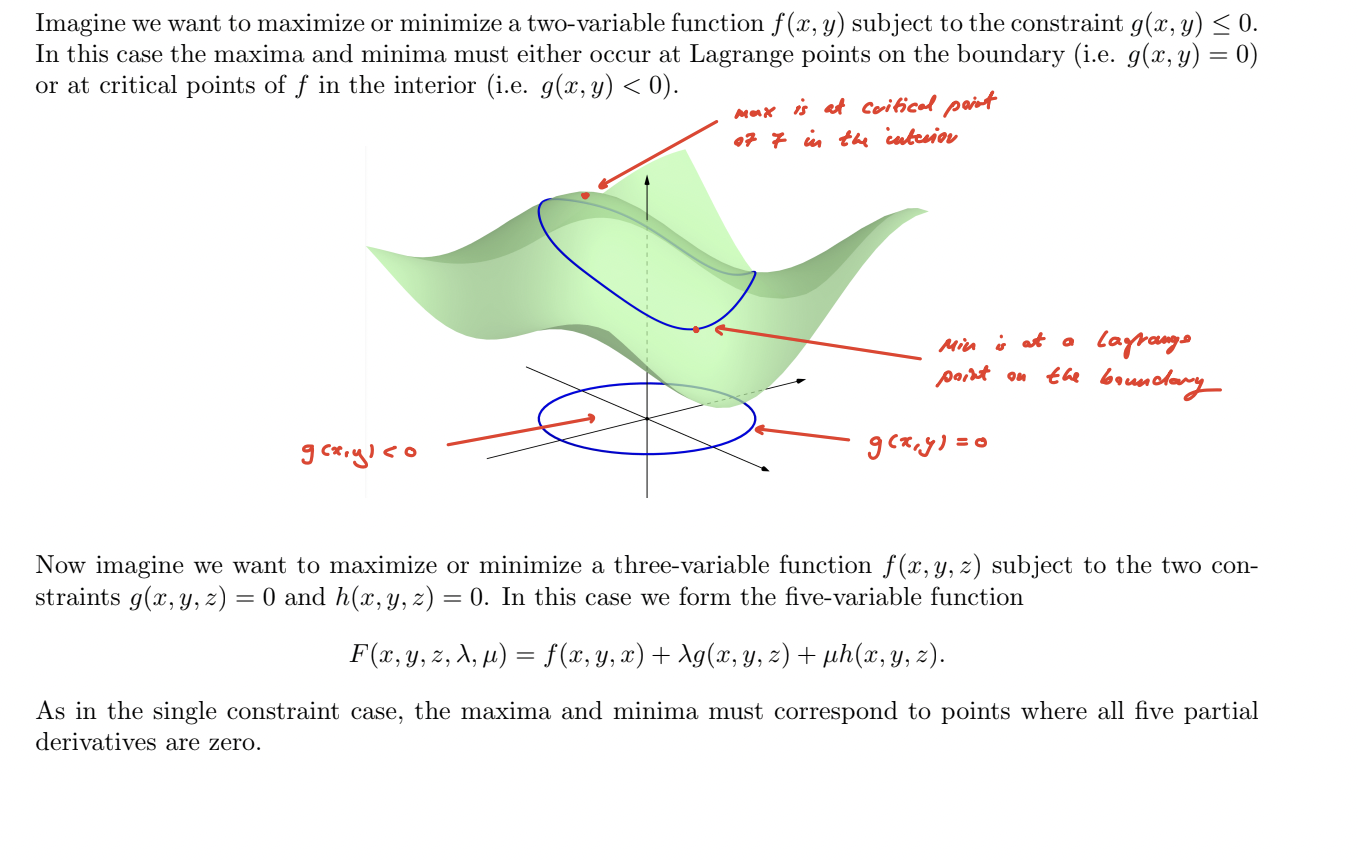 and minima must either occur at Lagrange points on the boundary (i.e.