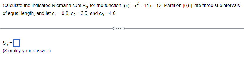 Calculate the indicated Riemann sum 53 for the function x}: x2