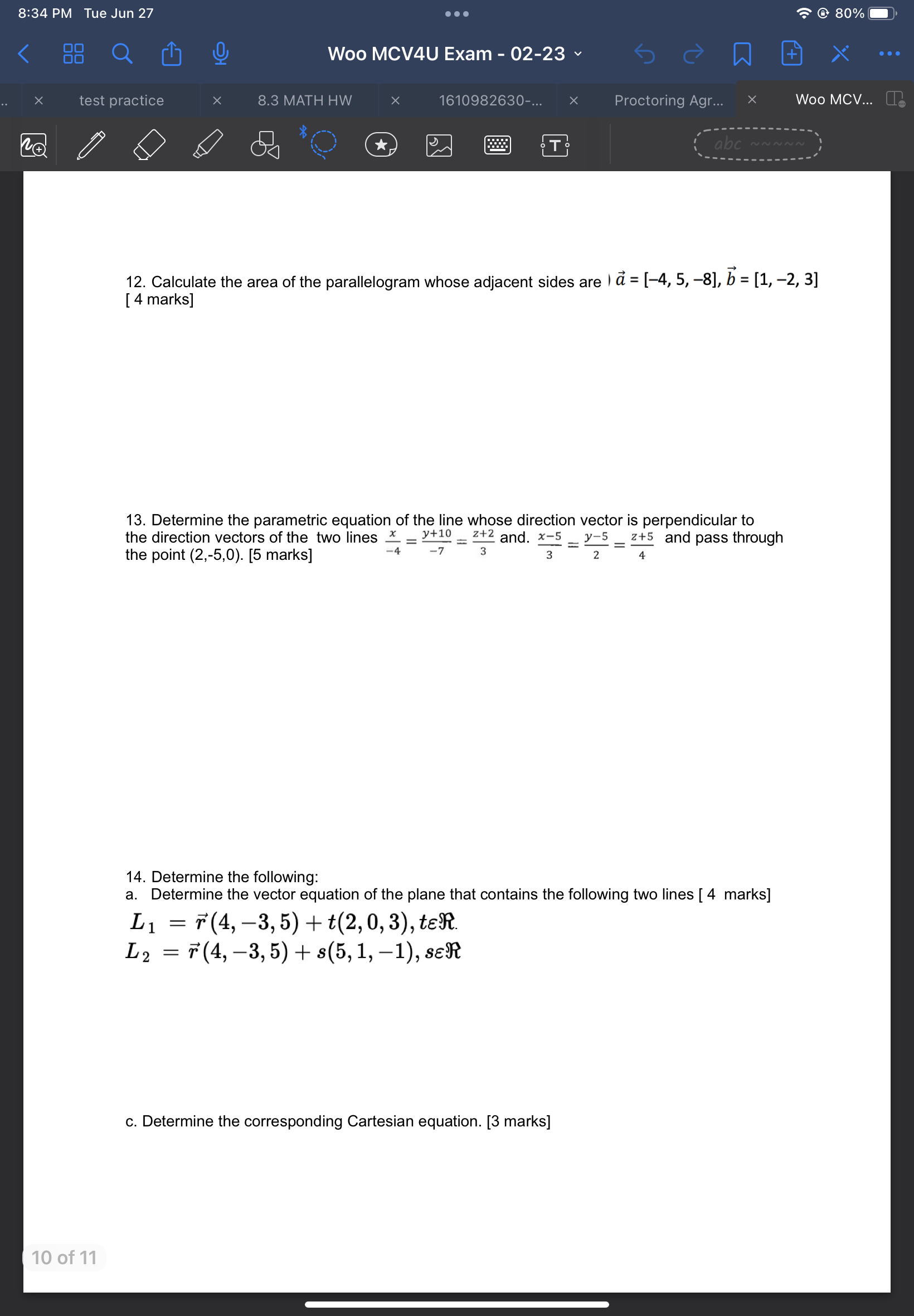each object moving along. s [ 3 marks] F| = 2.5 260