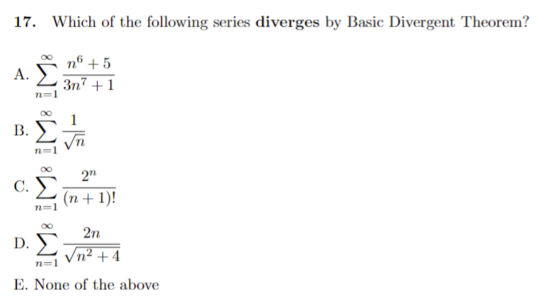 series if it exists: 1 - 2k 3k+1 k=0 A. 1/2 B.