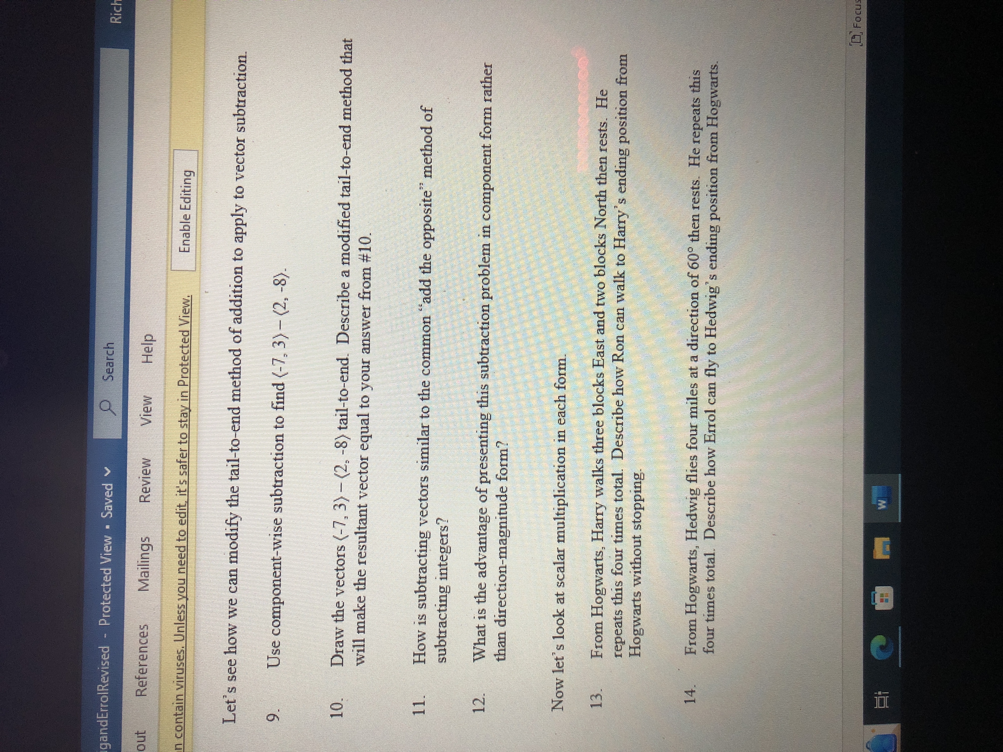 it's safer to stay in Protected View. Enable Editing Let's see how