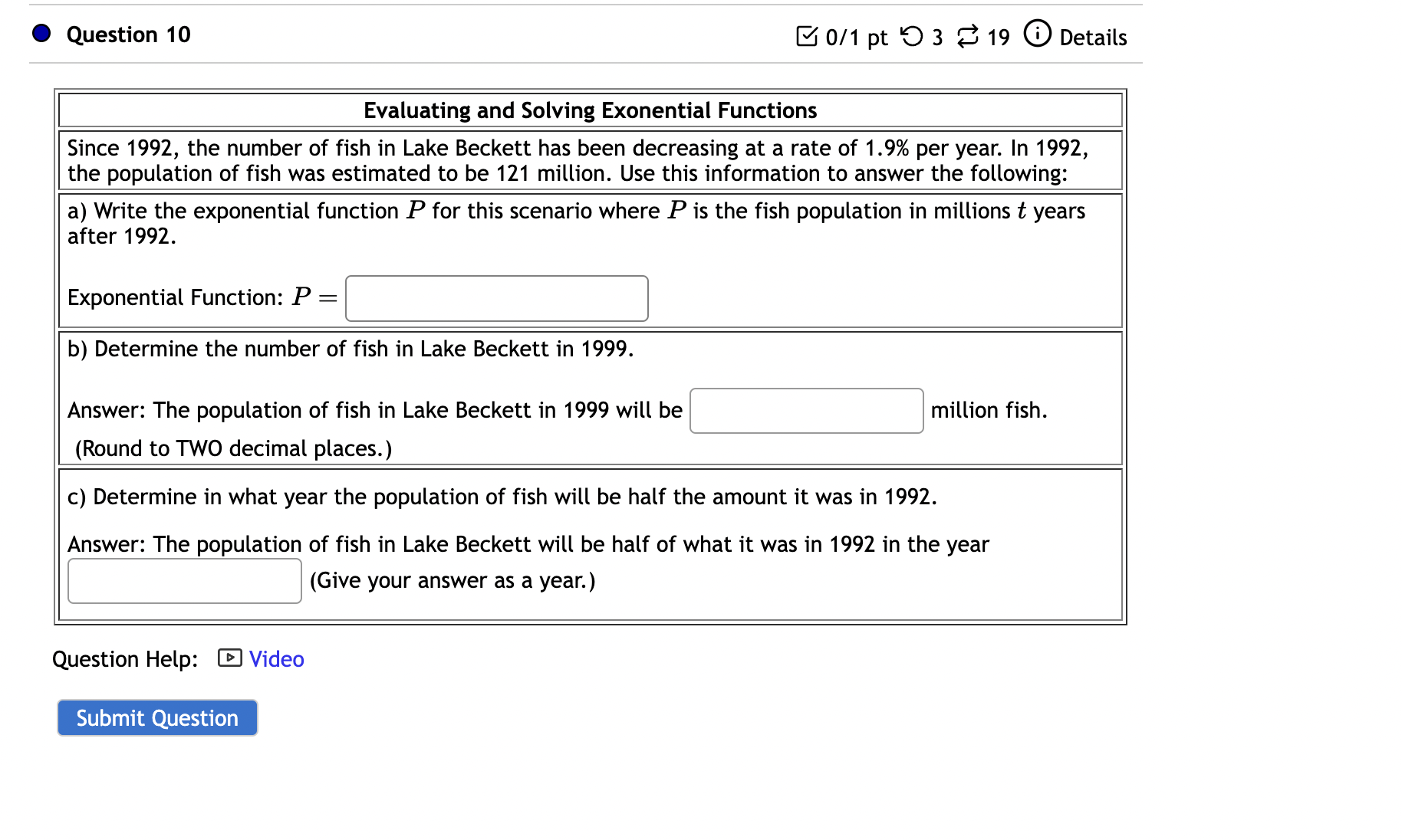 Details Evaluating and Solving Exonential Functions TabaSue invested 12,650 dollars in a