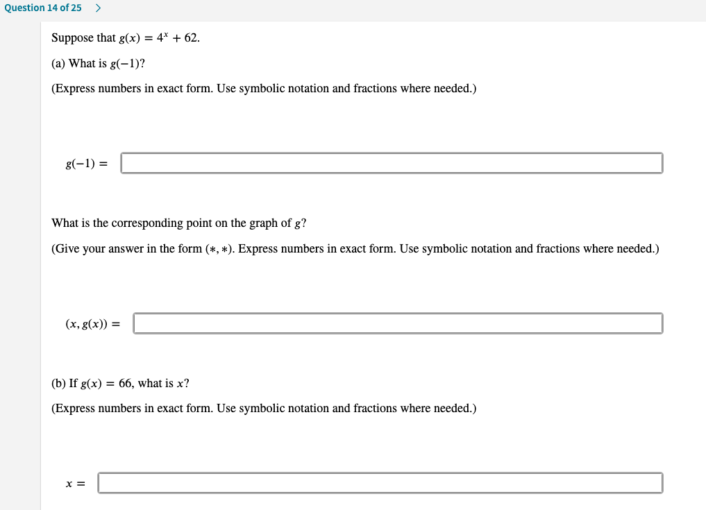 of 25 > The function f [x] = is one-to-one. Find its