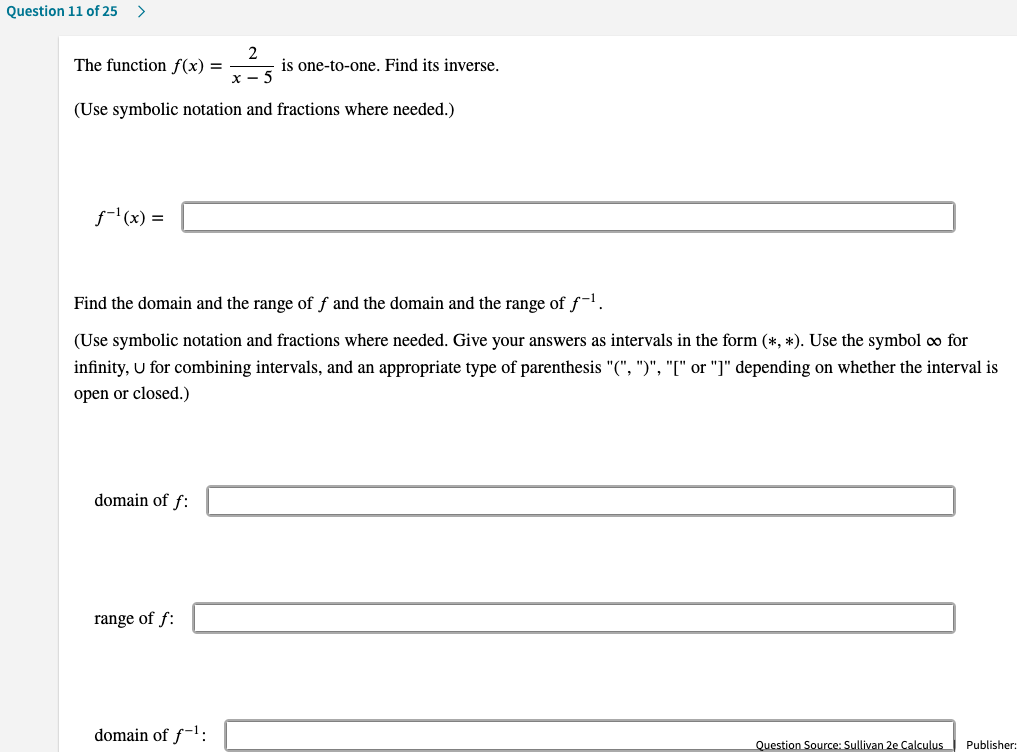 Find the domain and the range of f and the domain and