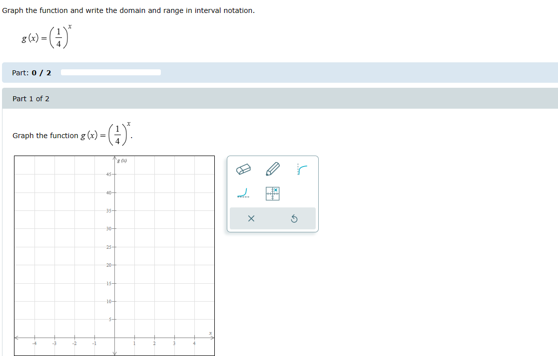 Part 1 of 3 (a) Use transformations of the graph of y
