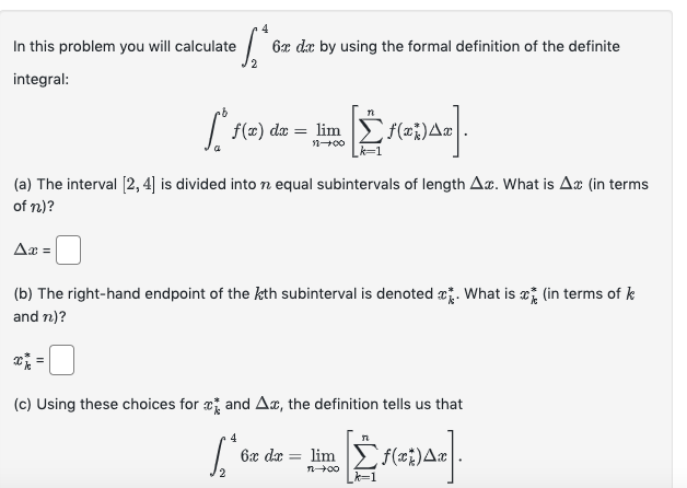 a 17-+00 *= 1 (a) The interval [2, 4) is divided into