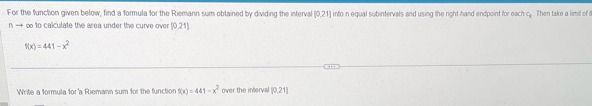 Please help and show work using limit of x>infinity method. I