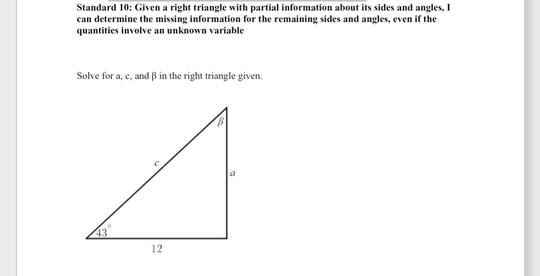 about its sides and angles. 1 can determine the missing information for