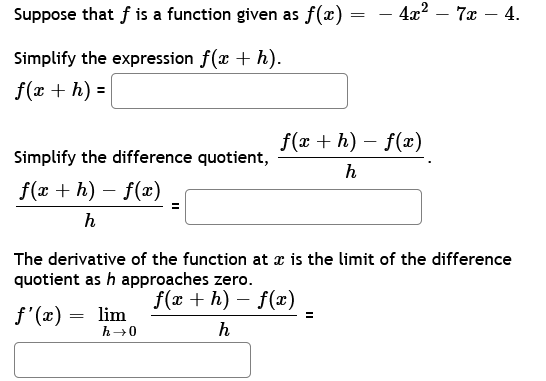 Suppose that f is a function given as f (a) =