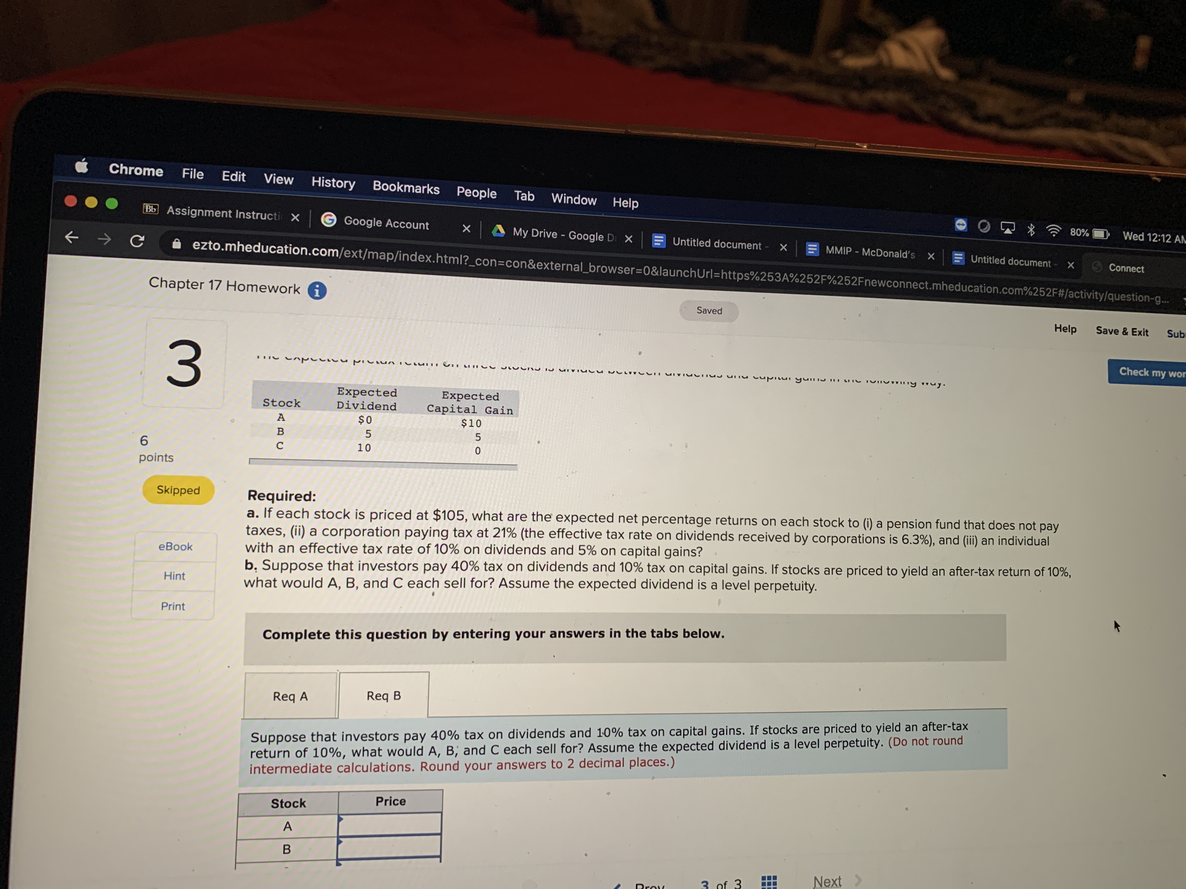 and capital gains in the following ways: Chrome File Edit View History