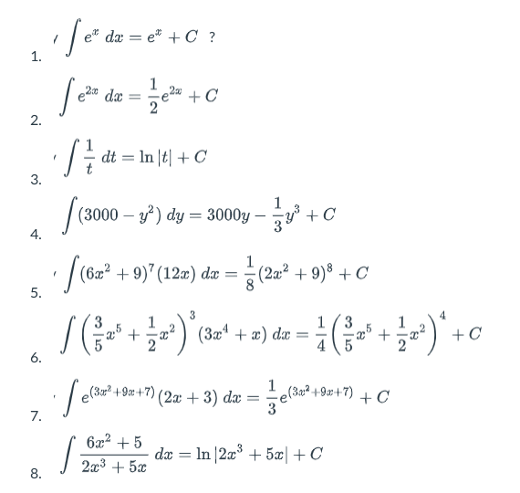 (select all that apply).A. Constant RuleB. Simple Power RuleC. Simple Exponential RuleD.