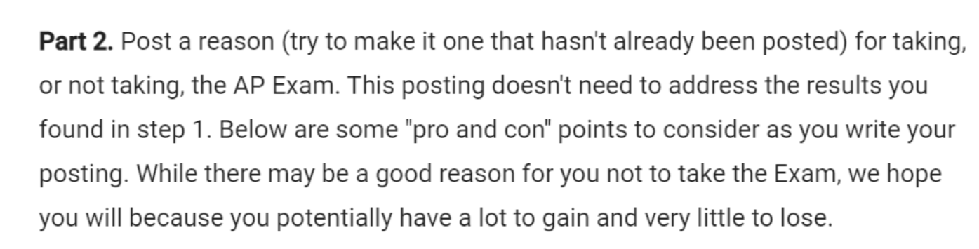 1. Below are some \"pro and con" points to consider as you
